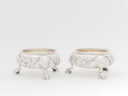 Pair of Salt Dishes, 1751, David Hennell, English, 1712–1785, London, England, London, Silver, 4.5