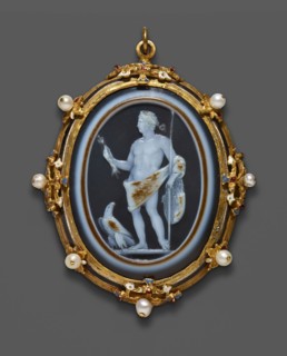 Cameo Portraying Emperor Claudius as Jupiter, Cameo: Roman, AD 41/54, Mount: Italian, late 16th