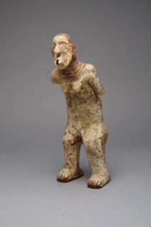 Standing Female Figure, c. A.D. 200, Nayarit, Nayarit, Mexico, Nayarit state, Ceramic and pigment,