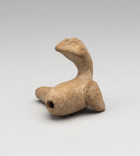 Whistle, c. A.D. 800, Classic Veracruz, Veracruz, Mexico, Veracruz state, Ceramic and pigment, H. 4