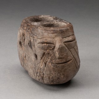 Double-Chambered Vessel, A.D. 100/700, Teotihuacan, Teotihuacan, Mexico, México, Ceramic, H. 8.9 cm
