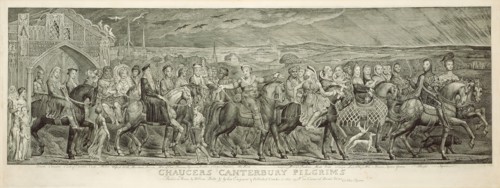 The Canterbury Pilgrims, 1810, William Blake, English, 1757-1827, England, Line engraving on cream