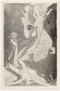 Dante Swoons before the Soaring Souls of Paolo and Francesca, Virgil at his Side, c. 1818, Henry