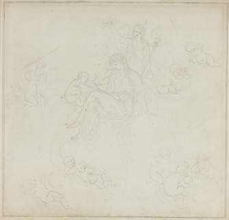 Venus with Putti, n.d., Giovanni Battista Cipriani, Italian, 1727-1785, Italy, Graphite on cream