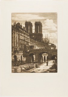 Le Petit Pont, Paris, 1850, Charles Meryon, French, 1821-1868, France, Etching and engraving in