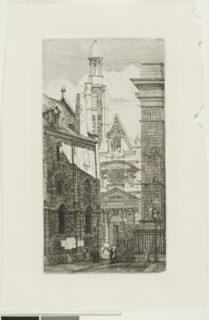 Church of St. Etienne du Mont, Paris, 1852, Charles Meryon, French, 1821-1868, France, Etching on