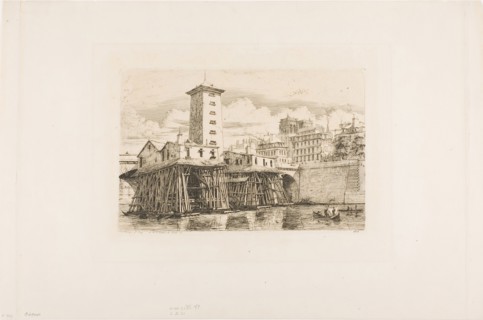 La Pompe Notre Dame, Paris, 1852, Charles Meryon, French, 1821-1868, France, Etching on cream laid