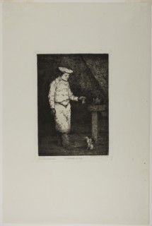 The Cat’s Lunch, c. 1863, Théodule Augustin Ribot (French, 1823-1891), printed by Auguste Delâtre