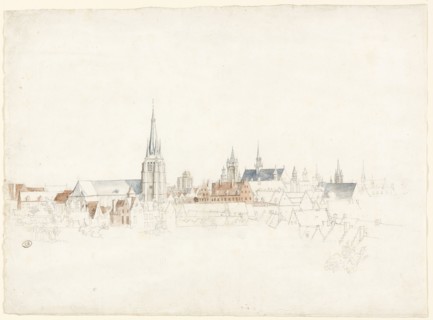 View of Douai, 1667–70, Adam Frans van der Meulen, Flemish, 1632-1690, Flanders, Graphite, with