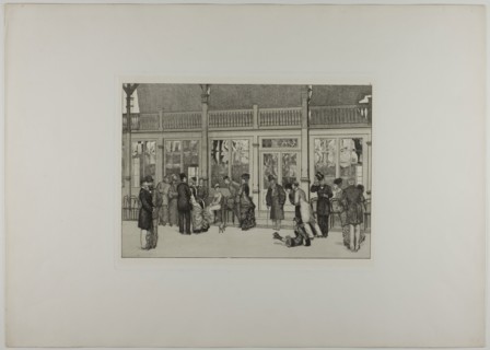Place, plate one from A Glove, 1881, Max Klinger, German, 1857-1920, Germany, Ivory chine collé on
