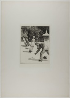 A Glove: Action, 1881, Max Klinger, German, 1857-1920, Germany, Etching and aquatint on ivory chine