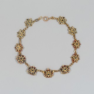 Eleven Links Fashioned as a Necklace, 1575/1625, South German, Germany, southern, Gold, enamel, and