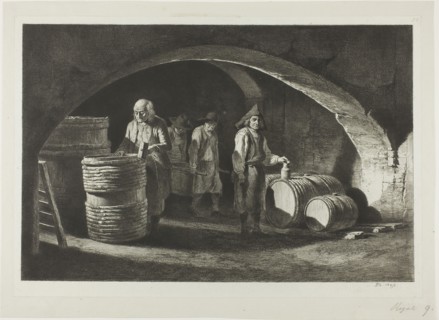 The Great Barrel-Makers, 1790, Jean Jacques de Boissieu, French, 1736-1810, France, Etching,