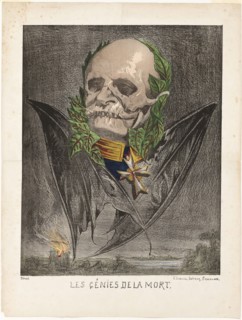 Wilhelm I, King of Prussia, from Les Génies de la Mort, 1870, Edmond Guilliaume, French, active