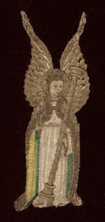 Fragment, 15th century, England, France,or Italy, England, Linen, plain weave, embroidered with