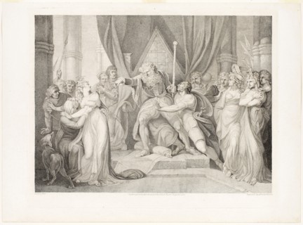 Lear Casting out his Daughter Cordelia, 1792, Richard Earlom (British, 1743-1822), after Henry