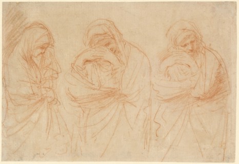 Madonna Mourning: Studies for the Entombment of Christ, c. 1656, Giovanni Francesco Barbieri,