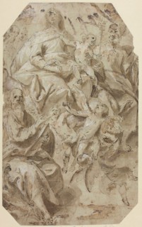 Madonna and Child with Saints, n.d., Attributed to Giovanni Battista Carlone, Italian, 1592-1677,