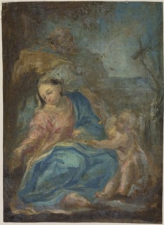 Rest on the Flight into Egypt (recto), Madonna of the Rosary (verso), n.d., After Federico Barocci,