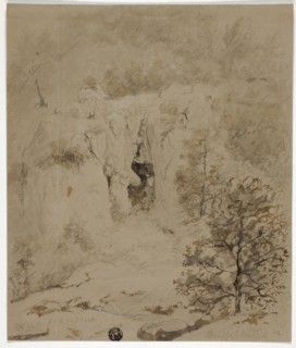 Rocky Landscape, 1832, Attributed to Barend Cornelis Koekkoek, Dutch, 1803-1862, Netherlands, Brush