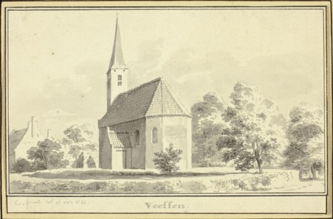 Veeffen, 1732, Cornelis Pronck, Dutch, 1691-1759, Netherlands, Brush and gray wash on off-white