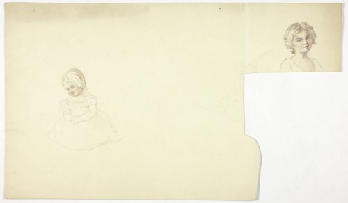 Studies for Portraits of Two Young Girls, n.d., Elizabeth Murray, English, c. 1815-1882, England,
