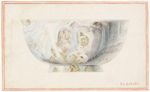 Agate Bowl, n.d., Giuseppe Grisoni, Italian, born Flanders, 1699-1769, Flanders, Gouache over black
