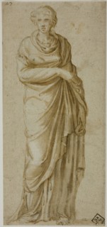 Standing Draped Female Figure, c. 1550, Attributed to Girolamo Sellari, called Girolamo da Carpi,