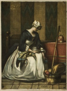 The Tapestry Worker, 1743, Jacques Fabien Gautier D’Agoty (French, 1710-1781), after Jean Baptiste