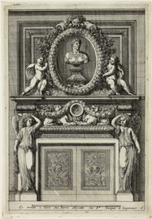 Chimneys in the Italian Manner, c. 1665, Jean Le Pautre, French, 1618-1682, France, Etching on