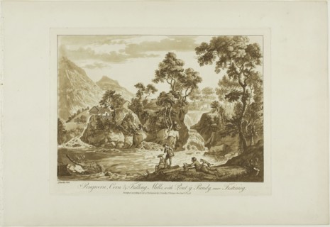 Pengnern Corn and Fulling Mills, with Pont y Pandy, Near Festiniog, 1776, Paul Sandby, English,