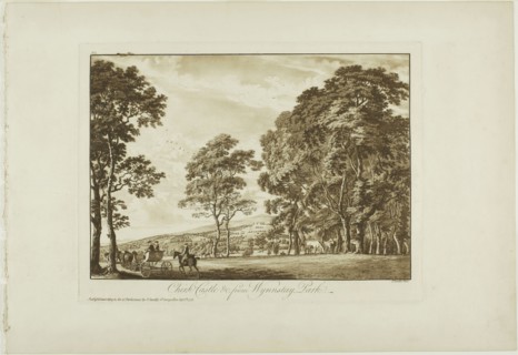 Chirk Castle and c. from Wynnstay Park, 1776, Paul Sandby, English, 1731-1809, England, Etching and