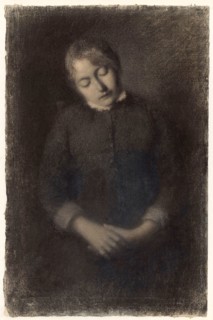 Portrait of the Artist’s Wife Asleep (Marie Guilloux), c. 1880, Albert-Charles Lebourg, French,