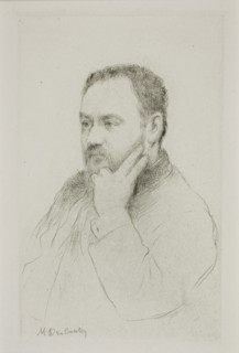 Portrait of Emile Zola, 1875, Marcellin Gilbert Desboutin, French, 1823-1902, France, Drypoint,
