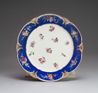 Plate, 1771, Sèvres Porcelain Manufactory, French, founded 1740, Sèvres, Soft-paste porcelain, dark