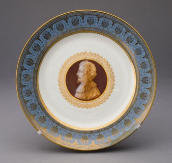 Plate, 1834, Sèvres Porcelain Manufactory, French, founded 1740, Sèvres, Soft-paste porcelain,