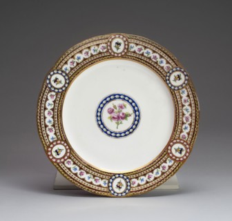Plate, 1784, Sèvres Porcelain Manufactory, French, founded 1740, Painted by Charles-Nicolas Buteux