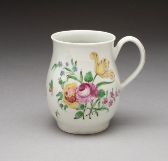 Mug, c. 1760, Worcester Porcelain Factory, Worcester, England, founded 1751, Worcester, Soft-paste