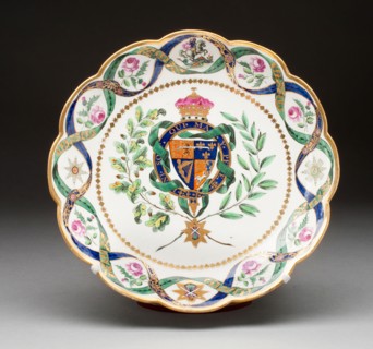 Plate from the Duke of Clarence Service, 1789, Worcester Porcelain Factory (Flight Period),