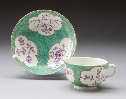 Cup and Saucer, c. 1770, Worcester Porcelain Factory, Worcester, England, founded 1751, Worcester,