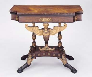 Card Table, c. 1815, Charles-Honoré Lannuier, American, born France, 1779–1819, New York, Mahogany
