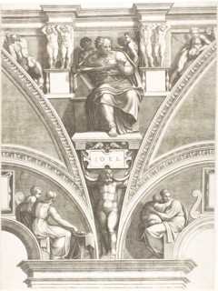 The Prophet Joel, c. 1570, Giorgio Ghisi (Italian, 1520-1582), after Michelangelo Buonarroti