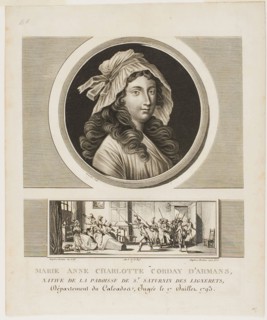 Marie Anne Charlotte Corday d’Armans, from Tableaux historiques de la Révolution francaise, volume