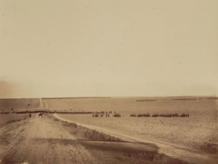 Maneuvers, Camp de Châlons, 1857, Gustave Le Gray, French, 1820–1884, France, Albumen print, from