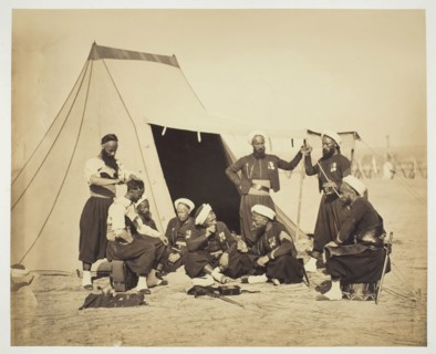 Untitled (Zouaves), 1857, Gustave Le Gray, French, 1820–1884, France, Albumen print, from the album
