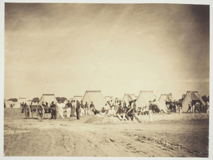 Artillery Encampment, Camp de Châlons, 1857, Gustave Le Gray, French, 1820–1884, France, Albumen