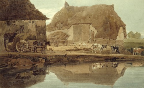 Phineas Borret’s Farm near Saffron Walden, 1802, Thomas Girtin, English, 1775-1802, England,