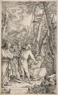 Diogenes Casting Away His Bowl, 1661–1662, Salvator Rosa, Italian, 1615-1673, Italy, Etching and