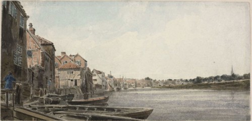 View on the Wensum at King Street, Taken from Foundary Bridge, 1810/18, John Thirtle, English,