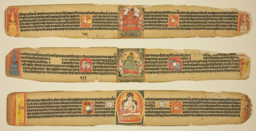 Three Leaves from a Copy of the  Perfection of Wisdom Sutra (Ashtasahasrika Prajnaparamitasutra),